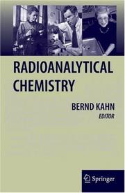 Cover of: Radioanalytical Chemistry