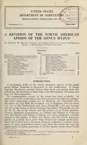Cover of: A revision of the North American aphids of the genus Myzus by Preston W. Mason