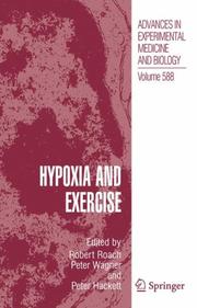 Cover of: Hypoxia and Exercise (Advances in Experimental Medicine and Biology)