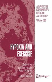 Cover of: Hypoxia and Exercise (Advances in Experimental Medicine and Biology) by 