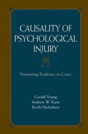 Cover of: Causality of Psychological Injury: Presenting Evidence in Court