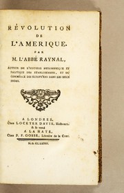 Cover of: Révolution de l'Amerique