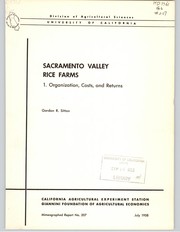 Cover of: Sacramento Valley rice farms