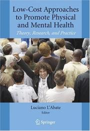 Cover of: Low-Cost Approaches to Promote Physical and Mental Health by Luciano L'Abate