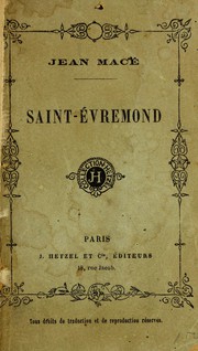 Cover of: Saint-Évremond