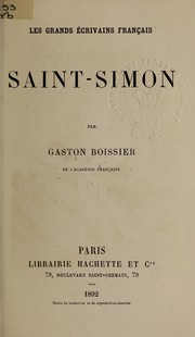 Cover of: Saint-Simon