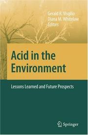 Cover of: Acid in the Environment: Lessons Learned and Future Prospects