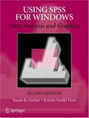 Cover of: Using SPSS for Windows: data analysis and graphics