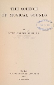 Cover of: The science of musical sounds