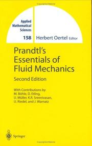 Cover of: Prandtl's Essentials of Fluid Mechanics (Applied Mathematical Sciences) by 