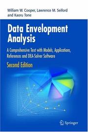 Cover of: Data Envelopment Analysis by William W. Cooper, Lawrence M. Seiford, Kaoru Tone