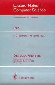 Cover of: Distributed algorithms | 