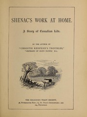 Cover of: Shenac's work at home: a story of Canadian life
