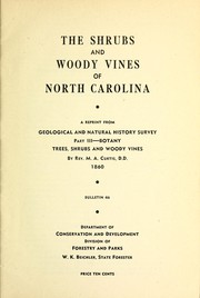 Cover of: The shrubs and woody vines of North Carolina ...