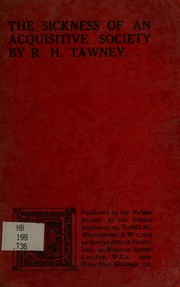 Cover of: The sickness of an acquisitive society