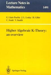 Cover of: Higher algebraic K-theory: an overview