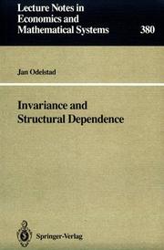 Cover of: Invariance and structural dependence