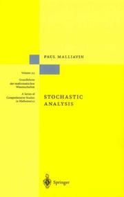 Cover of: Stochastic Analysis (Grundlehren Der Mathematischen Wissenschaften , Vol 313)