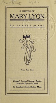 Cover of: Sketch of Mary Lyon by Isabel Hart