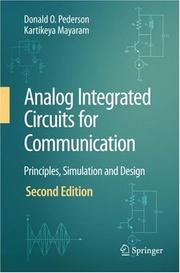 Cover of: Analog Integrated Circuits for Communication by Donald Oscar Pederson, Kartikeya Mayaram