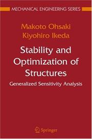 Cover of: Stability and Optimization of Structures: Generalized Sensitivity Analysis (Mechanical Engineering Series) (Mechanical Engineering Series)