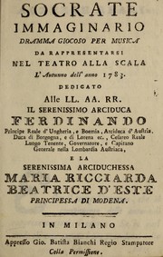 Cover of: Socrate immaginario by Giovanni Paisiello