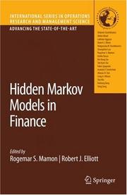 Cover of: Hidden Markov Models in Finance (International Series in Operations Research & Management Science)