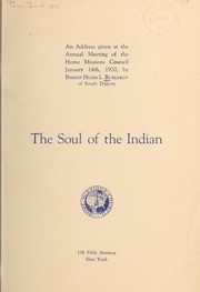 Cover of: The soul of the Indian by Burleson, Hugh Latimer