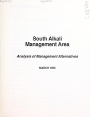 Cover of: South Alkai management area by United States. Bureau of Land Management. Vale District