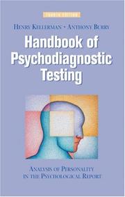 Cover of: Handbook of Psychodiagnostic Testing: Analysis of Personality in the Psychological Report