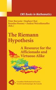 Cover of: The Riemann Hypothesis by Peter B. Borwein, Stephen Choi, Brendan Rooney, Andrea Weirathmueller