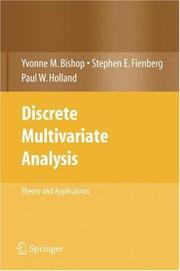 Cover of: Discrete Multivariate Analysis