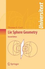 Cover of: Lie Sphere Geometry: With Applications to Submanifolds (Universitext)