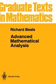 Cover of: Advanced mathematical analysis: periodic functions and distributions, complex analysis, Laplace transform and applications.