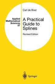 Cover of: A Practical Guide to Splines (Applied Mathematical Sciences)