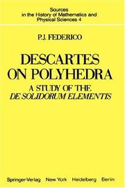 Cover of: Descartes on polyhedra by P. J. Federico