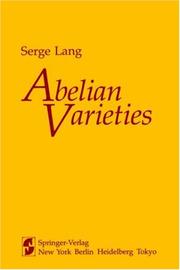 Cover of: Abelian varieties by Serge Lang