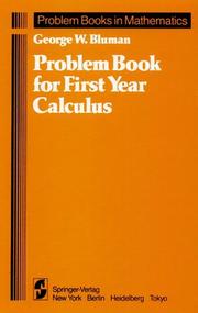 Cover of: Problem book for first year calculus
