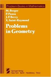 Cover of: Problems in geometry