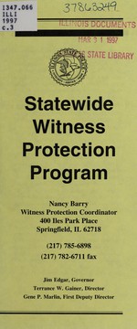Cover of: Statewide witness protection program