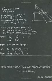 Cover of: The Mathematics of Measurement, by John J. Roche