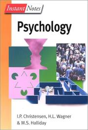 Cover of: Instant notes psychology by I. P. Christensen