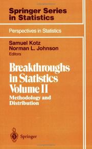 Cover of: Breakthroughs in Statistics: Volume 2 by 