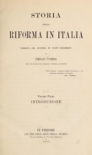 Cover of: Storia della riforma in Italia: narrata col sussidio di nuovi documenti ...