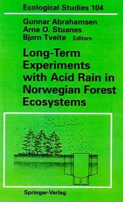 Cover of: Long-term experiments with acid rain in Norwegian forest ecosystems