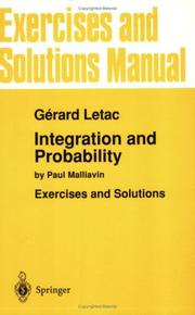 Cover of: Integration and probability by Paul Malliavin, Paul Malliavin