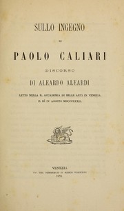 Cover of: Sullo ingegno di Paolo Caliari by Aleardo Aleardi
