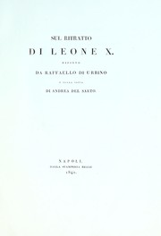 Cover of: Sul ritratto di Leone X. dipinto da Raffaello di Urbino e sulla copia di Andrea del Sarto