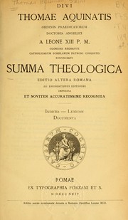 Cover of: Summa theologica by Thomas Aquinas