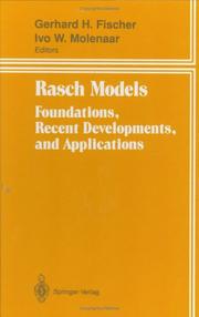 Cover of: Rasch models: foundations, recent developments, and applications